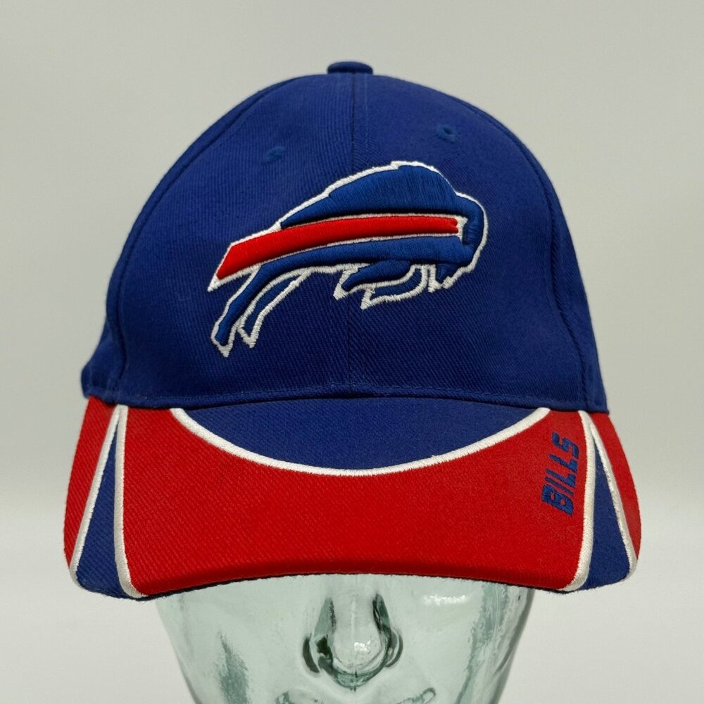 Buffalo Bills NFL Team Apparel Cap Hat Strapback Red Blue One Size Adjustable